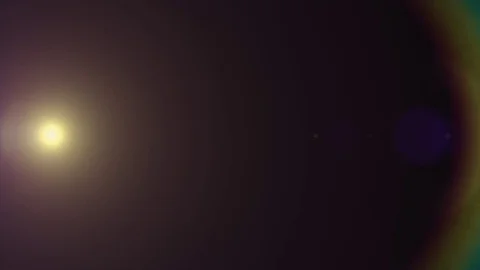 Horizontal moving lights optical lens flares shiny bokeh animation art Stock Footage 84676963