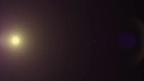 Horizontal moving lights optical lens flares shiny bokeh animation art Stock Footage 84677031