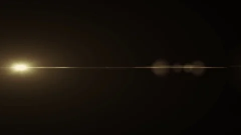 Horizontal moving lights optical lens flares shiny bokeh animation art Stock Footage 84725939