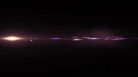 Horizontal moving lights optical lens flares shiny bokeh animation art Stock-Footage 84730231