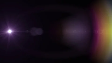 Horizontal moving lights optical lens flares shiny bokeh animation art Video stock 85050739