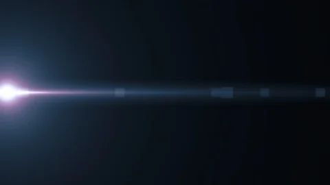 Horizontal moving lights optical lens flares shiny bokeh animation art Stock Footage 85551876