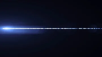 Horizontal moving lights optical lens flares shiny bokeh animation art Stock Footage 85555781