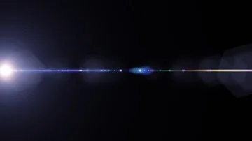 Horizontal moving lights optical lens flares shiny bokeh animation art Stock-Footage 85560006