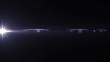 Horizontal moving lights optical lens flares shiny bokeh animation art Stock Footage 85564329