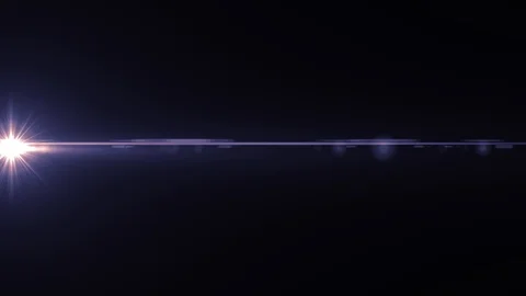 Horizontal moving lights optical lens flares shiny bokeh animation art Stock Footage 85565153