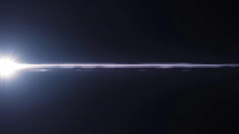 Horizontal moving lights optical lens flares shiny bokeh animation art Stock Footage 85569704