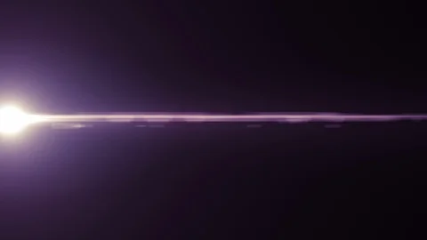 Horizontal moving lights optical lens flares shiny bokeh animation art Stock Footage 85571277