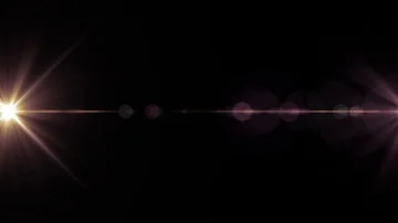 Horizontal moving lights optical lens flares shiny bokeh animation art Stock Footage 85641104