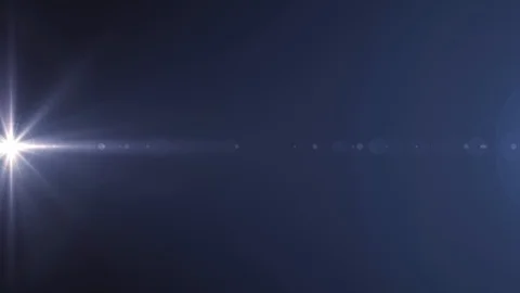 Horizontal moving lights optical lens flares shiny bokeh animation art Video stock 85642155