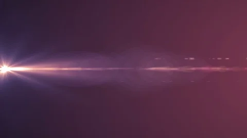 Horizontal moving lights optical lens flares shiny bokeh animation art Stock Footage 85642921