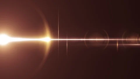 Horizontal moving lights optical lens flares shiny bokeh animation art Stock Footage 85659518