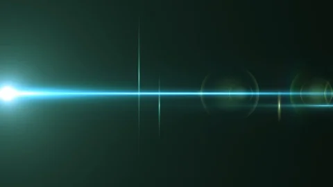 Horizontal moving lights optical lens flares shiny bokeh animation art Stock Footage 85660123