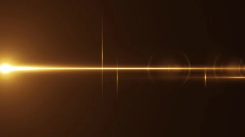 Horizontal moving lights optical lens flares shiny bokeh animation art Stock Footage 85660195