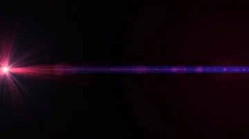 Horizontal moving lights optical lens flares shiny bokeh animation art Stock Footage 85685218