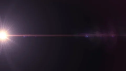 Horizontal moving lights optical lens flares shiny bokeh animation art Stock-Footage 85934144