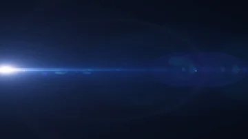 Horizontal moving lights optical lens flares shiny bokeh animation art Stock Footage 85975731