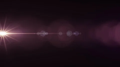 Horizontal moving lights optical lens flares shiny bokeh animation art Stock Footage 85976095
