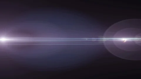 Horizontal moving lights optical lens flares shiny bokeh animation art Stock Footage 85976551