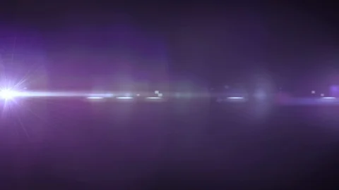 Horizontal moving lights optical lens flares shiny bokeh animation art Stock Footage 85976887