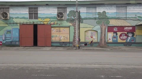 Horizontal Moving Shots showing random building mural I Colon Street Cebu City Stock-Footage 159776212