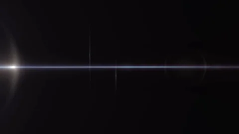 Horizontal moving white lights optical lens flares shiny animation art Stock-Footage 83429318