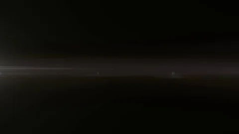Horizontal moving yellow lights optical lens flares shiny animation art Stock Footage 83395134