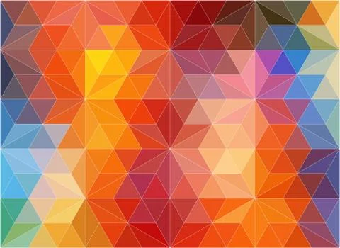 Horizontal multicolor polygonal banner. Vector Background Stock Illustration