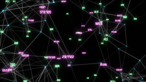 Horizontal network rotation.Abstract background, geometry surfaces, lines Stock Footage 99556594
