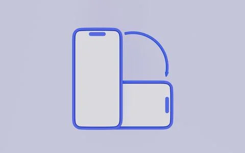 Horizontal or vertical rotation icons, Rotate mobile phone, Device rotation  Stockillustratie