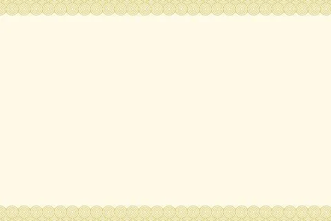 A Horizontal Ornate Gold Circular Pattern Border Frame on a Light Beige Bac.. 스톡 일러스트