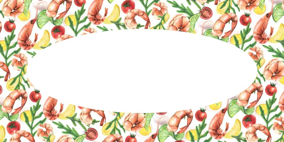Horizontal oval frame empty template with white background for text, information Stock Illustration