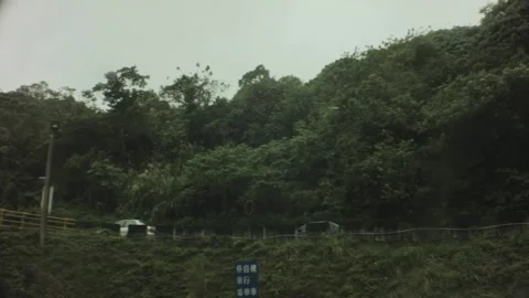 Horizontal pane circle view of grand dark green hill mountain with various flour Video stock 236229778