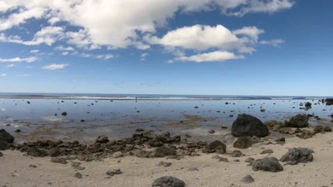 Horizontal pane view of look out from Rarotonga Cook Islands to pacific ocean wi Stock Footage 235322358