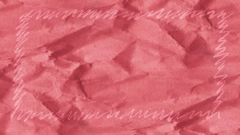 Horizontal panning crumpled paper motion, old salmon pink colored paper tex.. Video stock 321966556