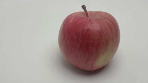 Horizontal panorama of an apple on a white background. Stock Footage 266007136