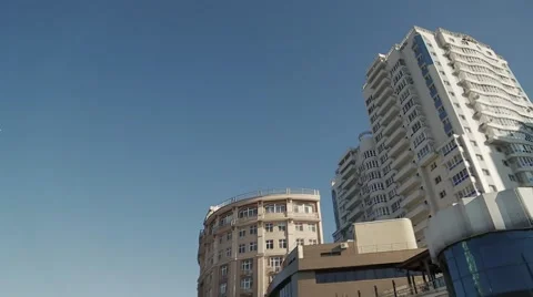 Horizontal panorama of skyscrapers Stock Footage 58772848