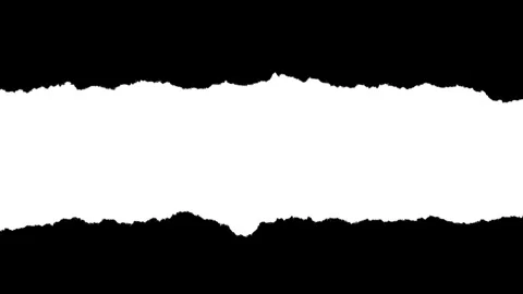 Horizontal Paper Strip with Medium Rough Edges 3 Stock Footage 332217719