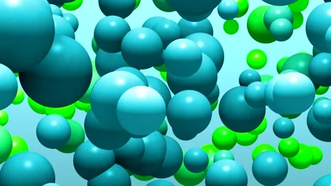 Horizontal parallax camera sweep animation featuring soft blue and green pastel Stock-Footage 312775044