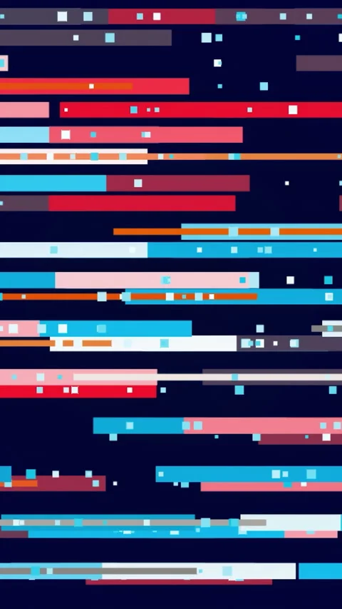 Horizontal, parallel graphic lines moving from side to side on a dark blue Stock-Footage 278389336