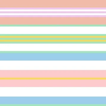 Horizontal Pastel Rainbow stripes textile pattern design in pastel colors f.. Stock Illustration