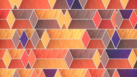 Horizontal pattern of colored motion cubes. 3d rendering loop animation. HD Stock Footage 120357781