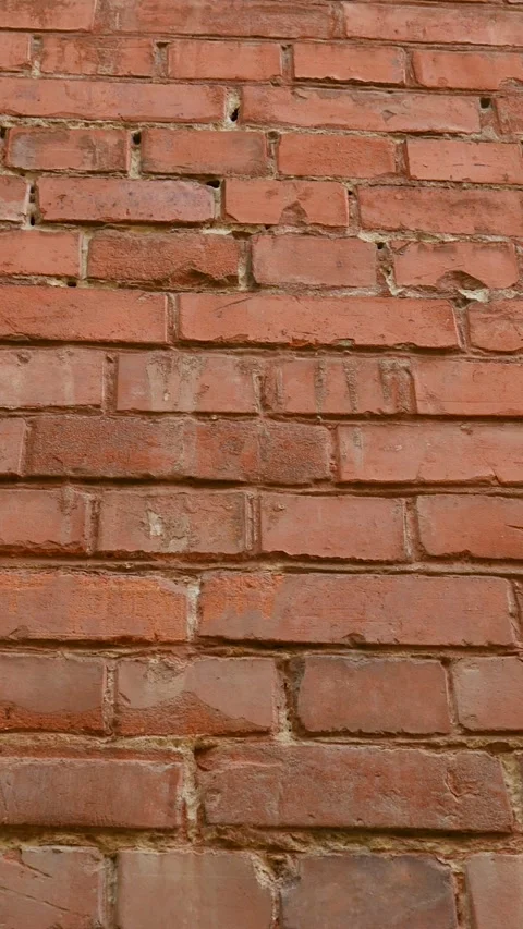 Horizontal pattern made by red clay bricks Stock Footage 327282591