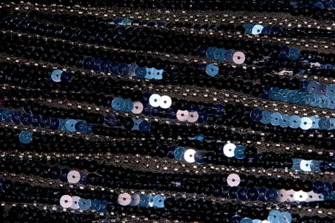 Horizontal pattern with sequins and beads Foto stock