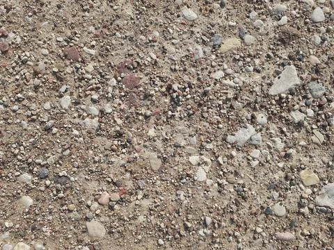 Horizontal pebble background. Sand and pebble road. Stock Photos