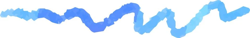 Horizontal pencil line using cold color watercolor texture Stock Illustration