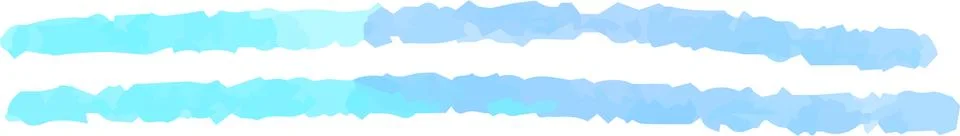 Horizontal pencil line using cold color watercolor texture Stock Illustration