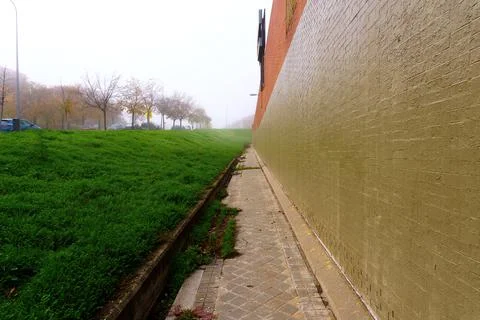 Horizontal perspective of a wall Stock Photos