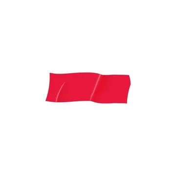 Horizontal pink sticky tape vector icon, realistic adhesive wrinkled piece, torn Stock Illustration