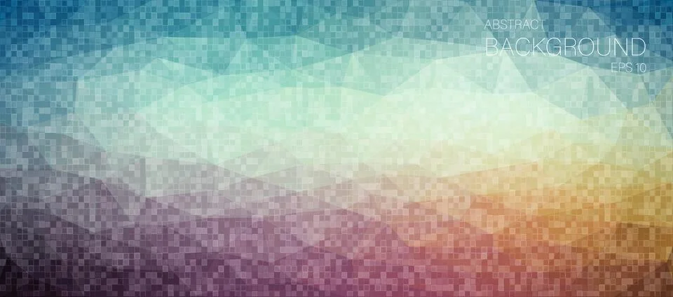 Horizontal pixelated mosaic background Stock Illustration